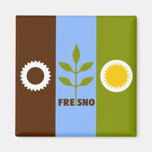 Flagge von Fresno (Kalifornien) Magnet