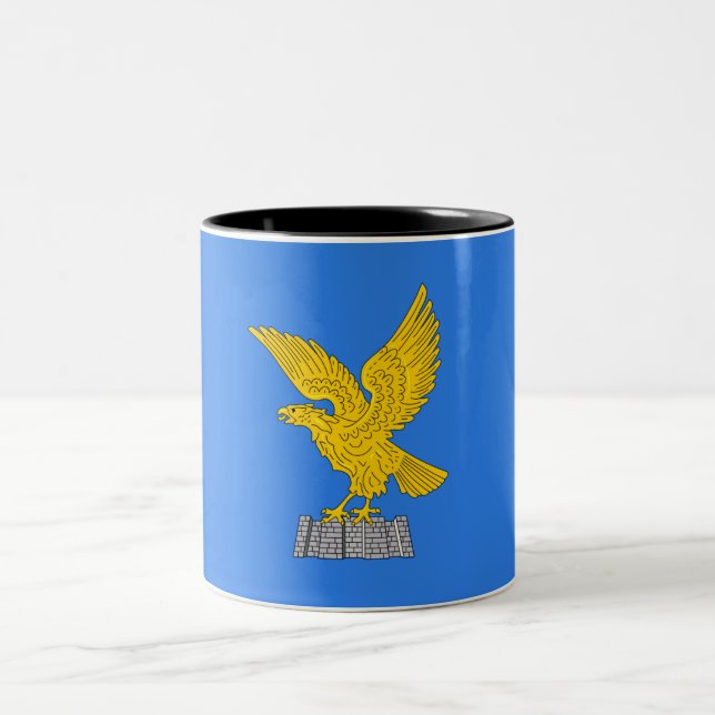Flagge von Friaul-Julisch Venetien (Italien) Zweifarbige Tasse (Mittel)