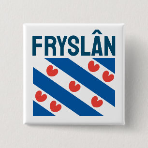 Flagge von Friesland Button