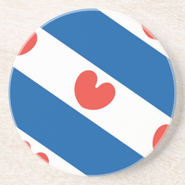 Flagge von Friesland Getränkeuntersetzer (Vorne)