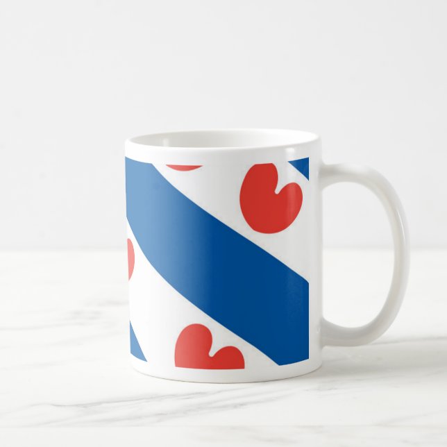 Flagge von Friesland Kaffeetasse (Rechts)