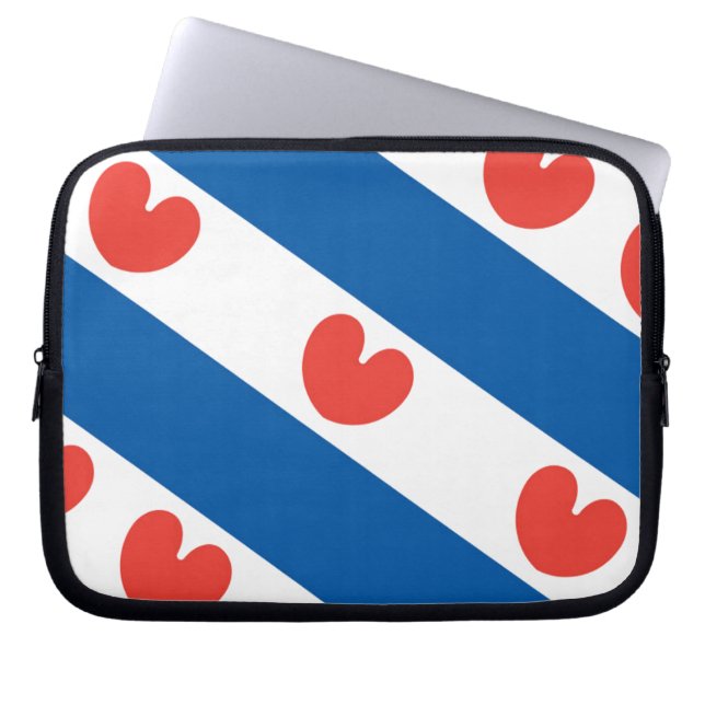 Flagge von Friesland Laptopschutzhülle (Vorderseite)