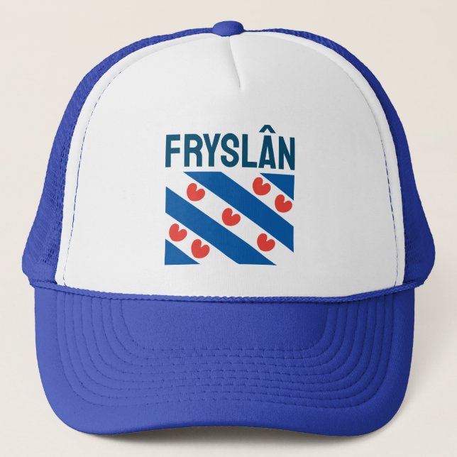 Flagge von Friesland Truckerkappe (Vorderseite)