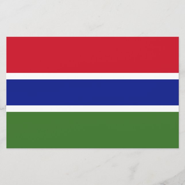 Flagge von Gambia Briefpapier (Vorderseite)