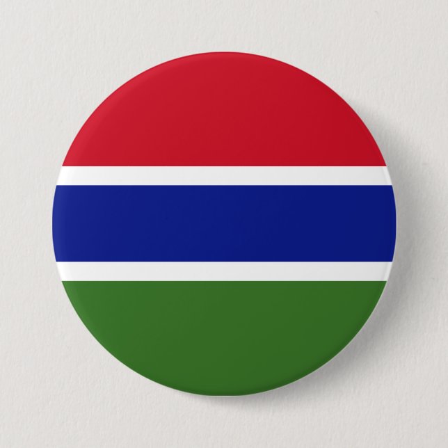Flagge von Gambia Button (Vorderseite)