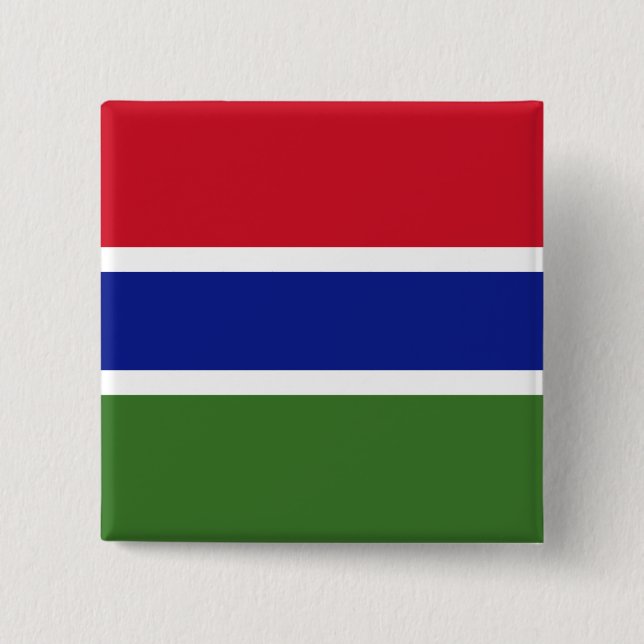 Flagge von Gambia Button (Vorderseite)