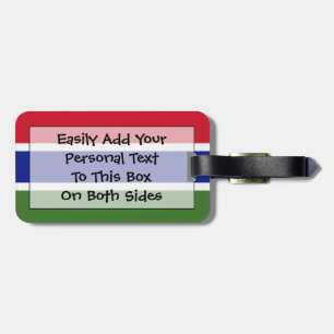 Flagge von Gambia Easy ID Personal Gepäckanhänger