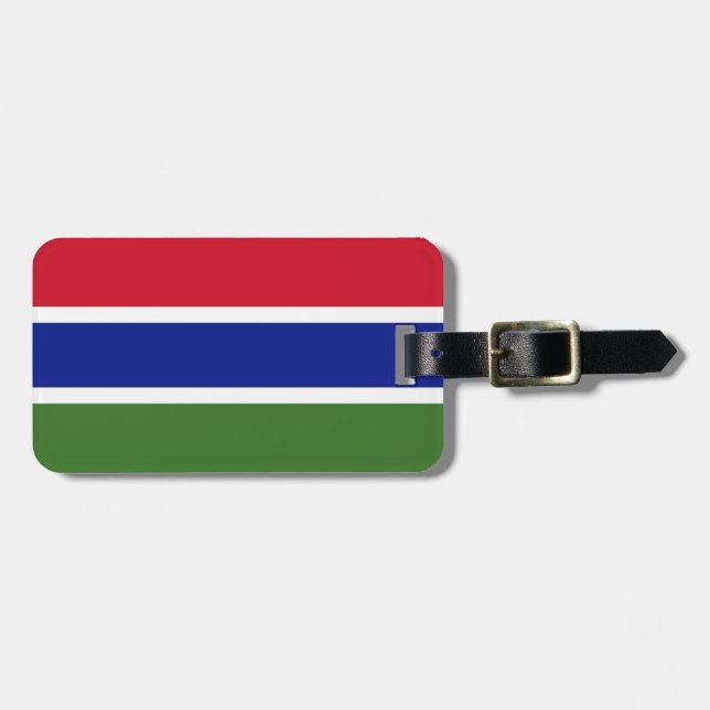 Flagge von Gambia Easy ID Personal Gepäckanhänger (Vorderseite horizontal)