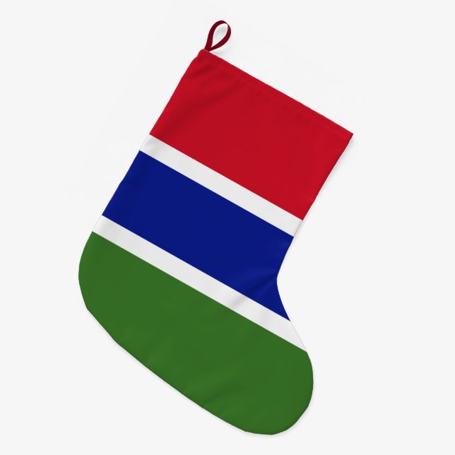 Flagge von Gambia Großer Weihnachtsstrumpf (Vorderansicht (hängend))