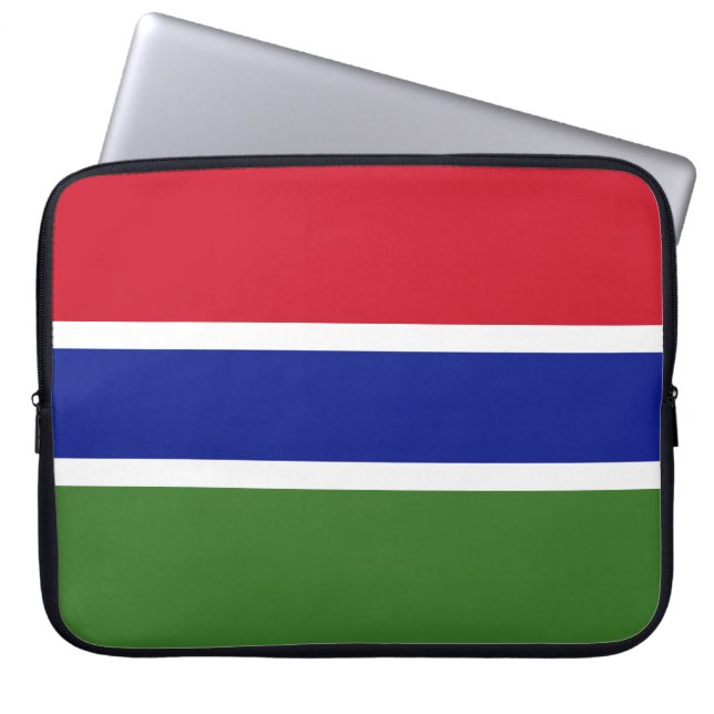 Flagge von Gambia Laptopschutzhülle (Vorderseite)