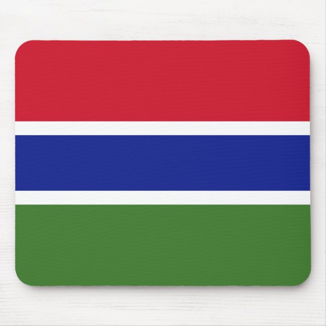 Flagge von Gambia Mousepad (Vorne)