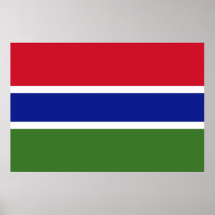 Flagge von Gambia Poster