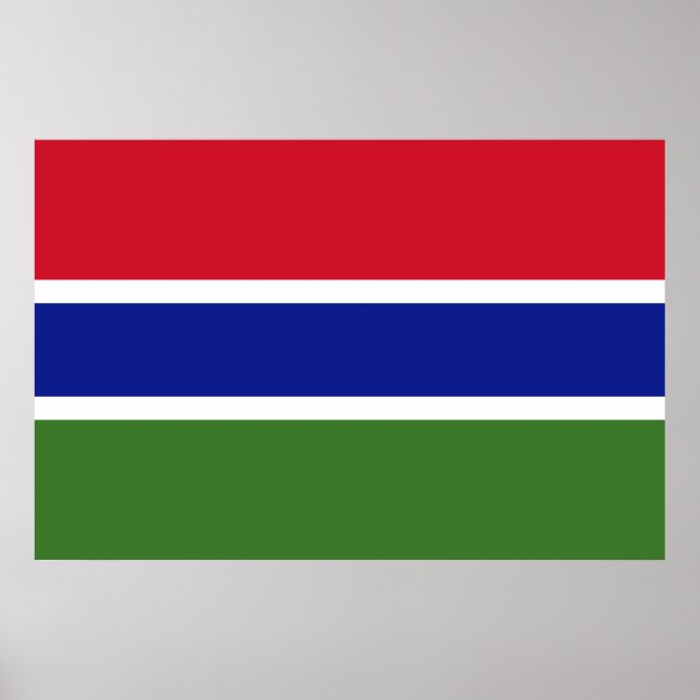 Flagge von Gambia Poster (Vorne)