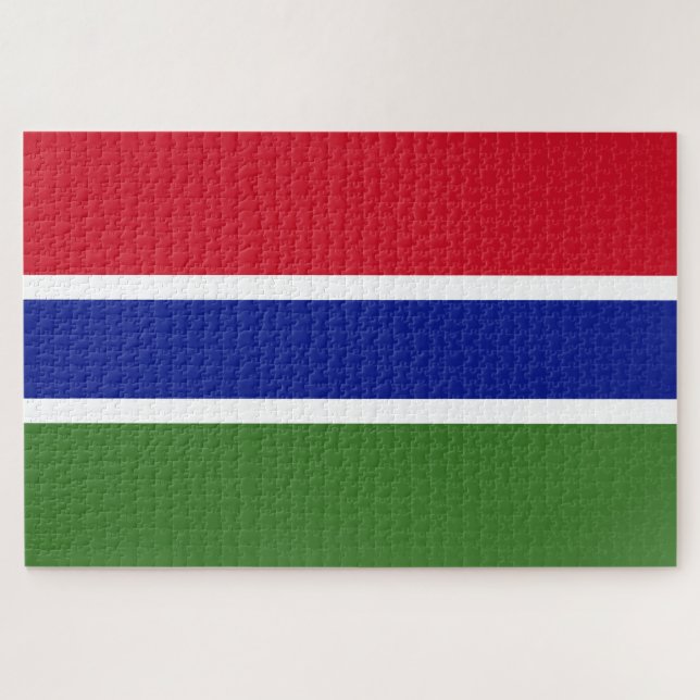 Flagge von Gambia Puzzle (Horizontal)
