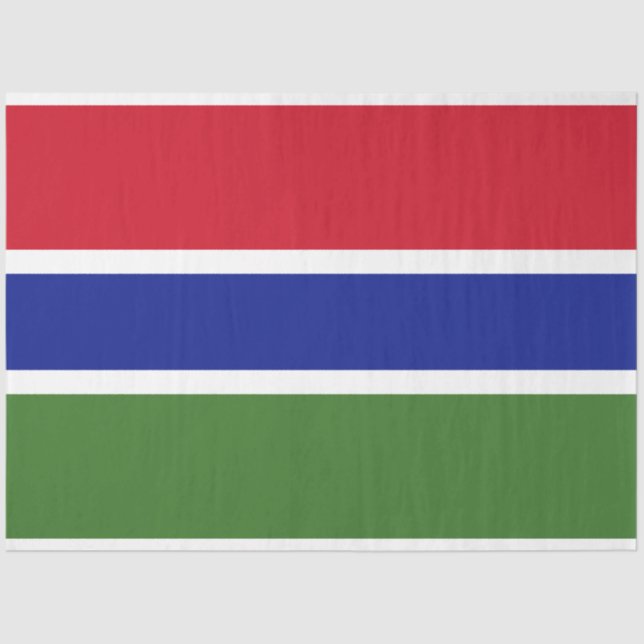 Flagge von Gambia Seidenpapier (Vorderseite)