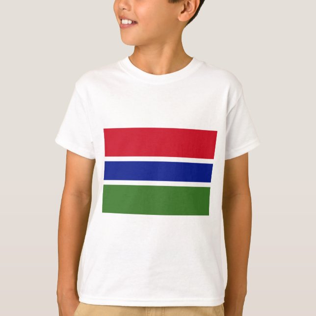 Flagge von Gambia T-Shirt (Vorderseite)