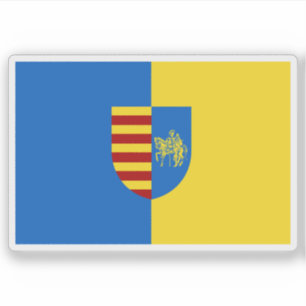 Flagge von Genk, Belgien Aufkleber