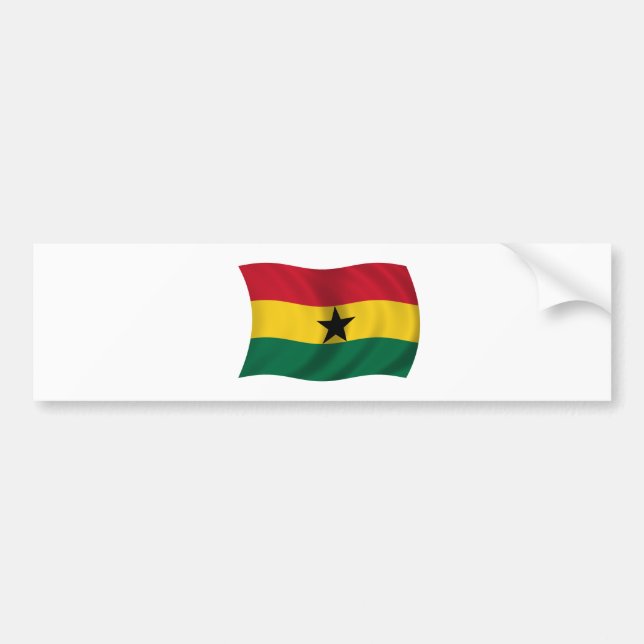 Flagge von Ghana Autoaufkleber (Vorne)