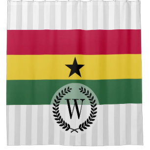 Flagge von Ghana Duschvorhang