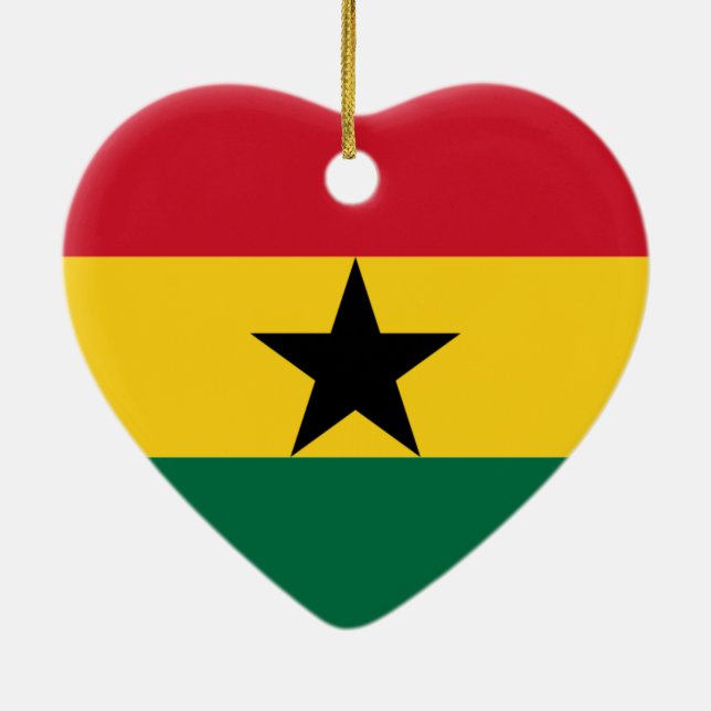 Flagge von Ghana Keramikornament (Hinten)