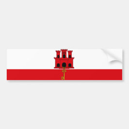 Flagge von Gibraltar Autoaufkleber