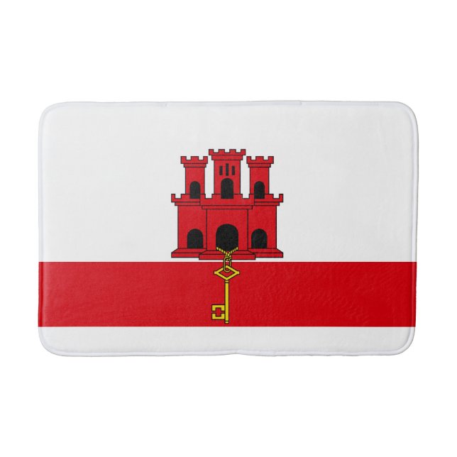 Flagge von Gibraltar Badematte (Vorderseite)