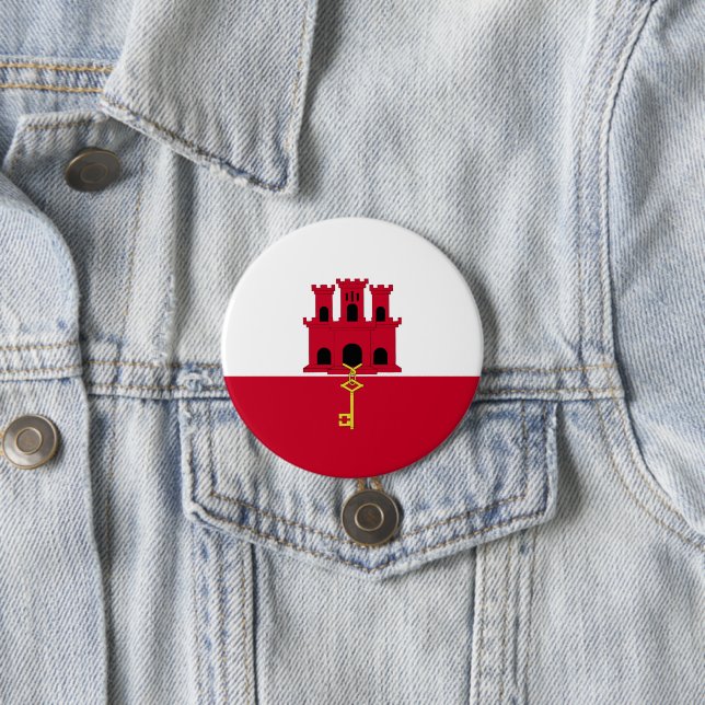 Flagge von Gibraltar Button (Beispiel)