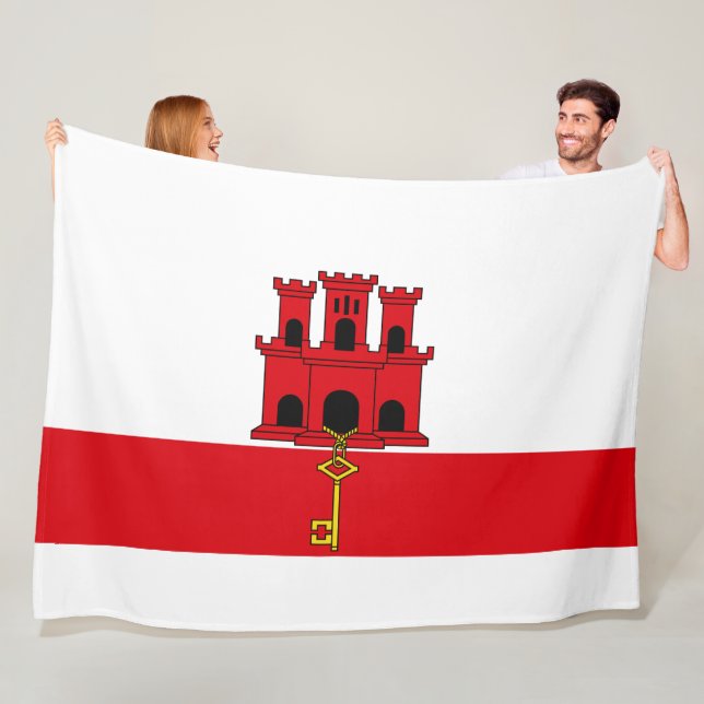Flagge von Gibraltar Fleecedecke (Beispiel)