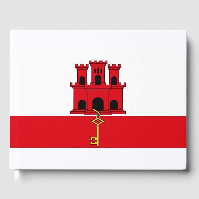 Flagge von Gibraltar Gästebuch (Vorderseite)