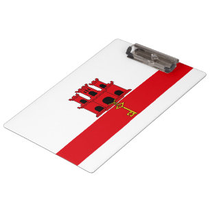 Flagge von Gibraltar Klemmbrett
