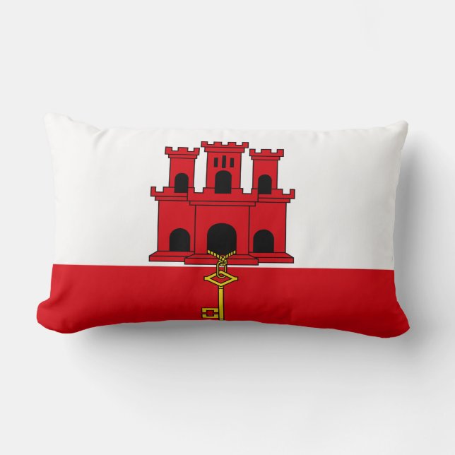 Flagge von Gibraltar Lendenkissen (Vorderseite)