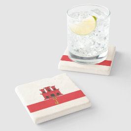 Flagge von Gibraltar Steinuntersetzer