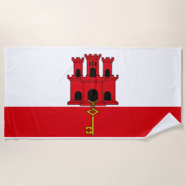 Flagge von Gibraltar Strandtuch