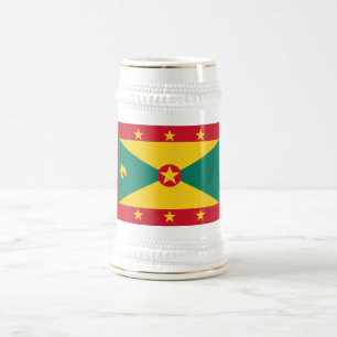 Flagge von Grenada Bierglas