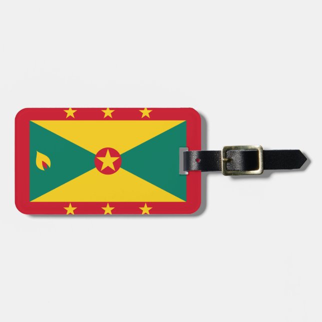 Flagge von Grenada Easy ID Persönlich Gepäckanhänger (Vorderseite horizontal)