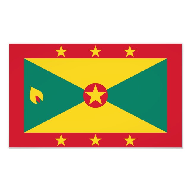 Flagge von Grenada Fotodruck (Vorne)