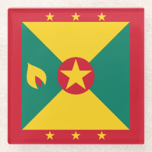 Flagge von Grenada Glasuntersetzer