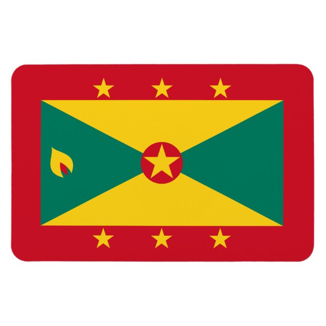 Flagge von Grenada Magnet (Horizontal)