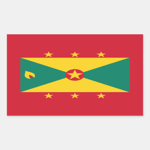 Flagge von Grenada Rechteckiger Aufkleber