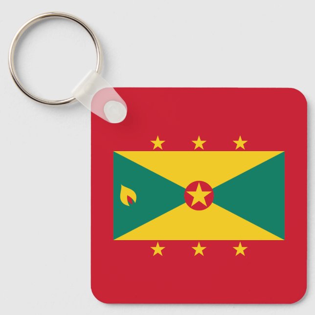 Flagge von Grenada Schlüsselanhänger (Vorderseite)