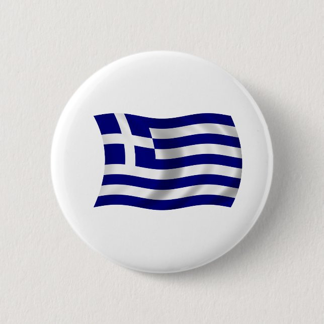 Flagge von Griechenland Button (Vorderseite)