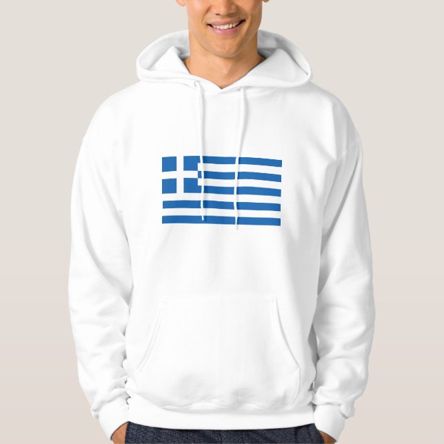 Flagge von Griechenland Hoodie (Vorderseite)