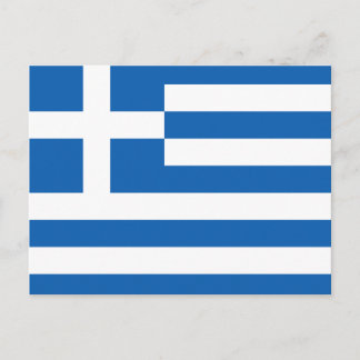 Flagge von Griechenland Postkarte
