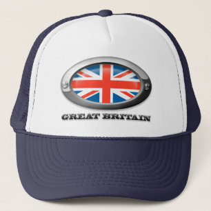 Flagge von Großbritannien im Stahlrahmen Truckerkappe