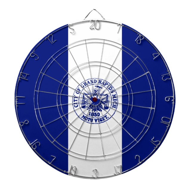 Flagge von Großzügen (Stadt Michigan) Dartscheibe (vorne)