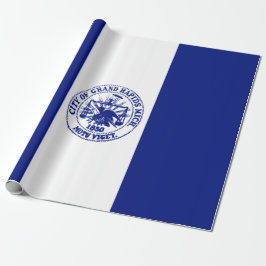 Flagge von Großzügen (Stadt Michigan) Geschenkpapier
