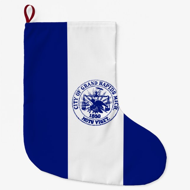 Flagge von Großzügen (Stadt Michigan) Großer Weihnachtsstrumpf (Vorderseite)