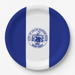 Flagge von Großzügen (Stadt Michigan) Pappteller