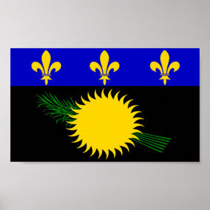 Flagge von Guadeloupe Poster