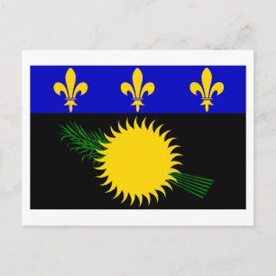 Flagge von Guadeloupe Postkarte